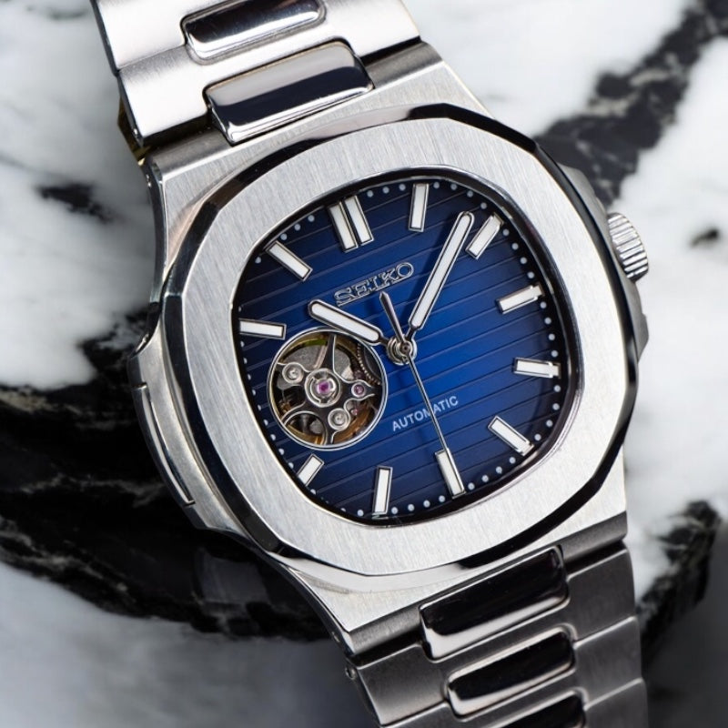 SEIKO MOD NAUTILUS | OPEN HEART BLUE