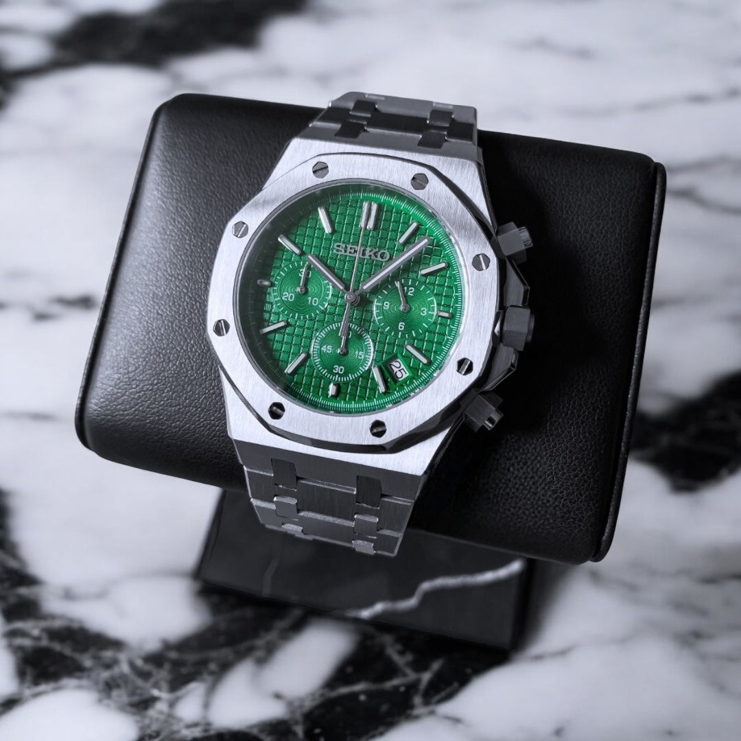 SEIKO MOD ROYAL OAK | GREEN CHRONO