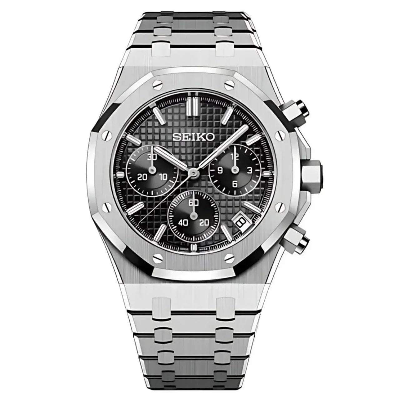 SEIKO MOD ROYAL OAK | BLACK CHRONO