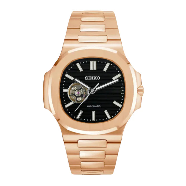 SEIKO MOD NAUTILUS | OPEN HEART ROSE GOLD