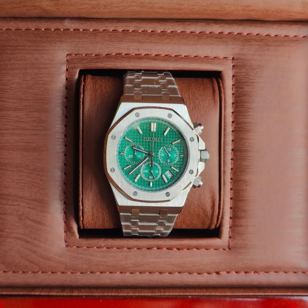SEIKO MOD ROYAL OAK | GREEN CHRONO