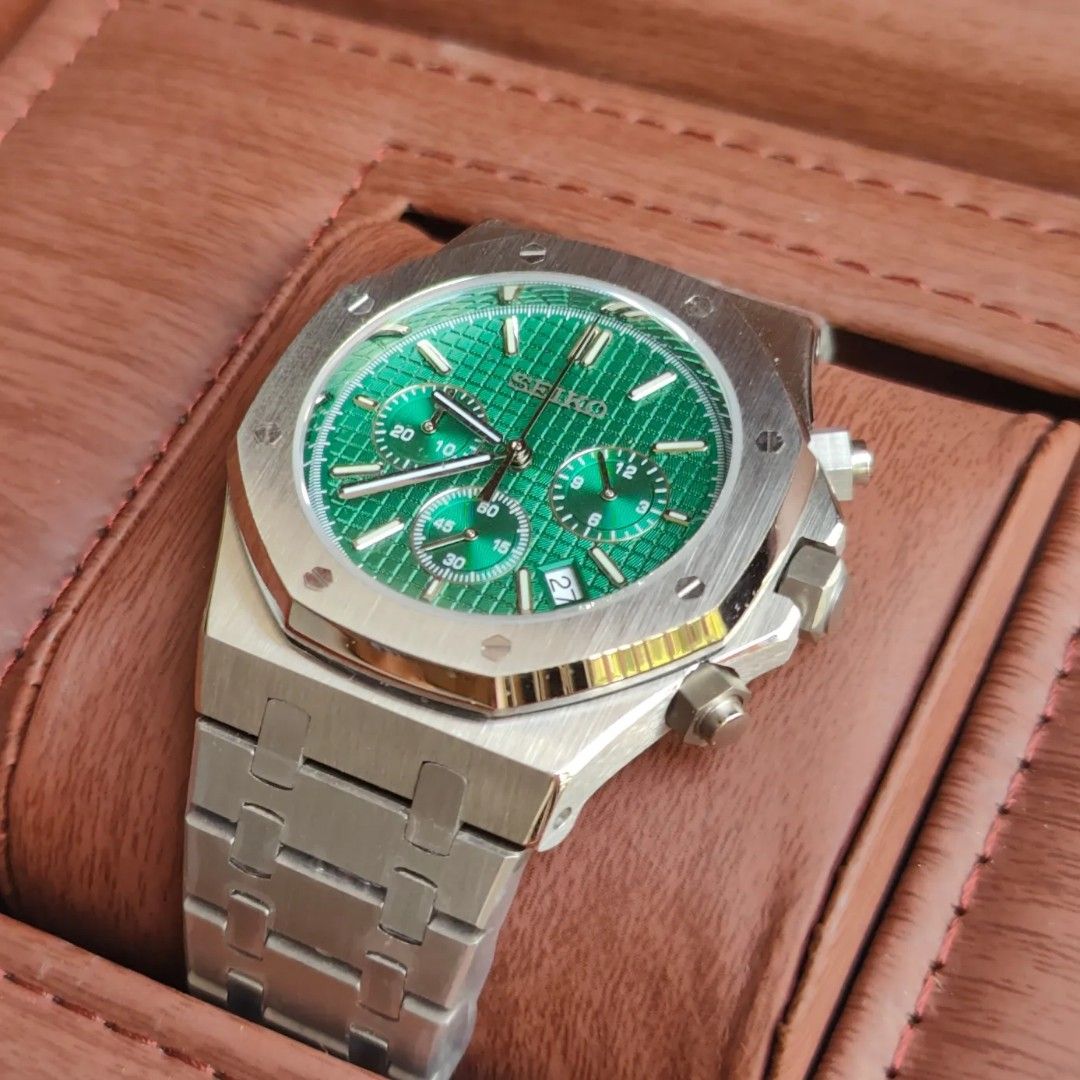 SEIKO MOD ROYAL OAK | GREEN CHRONO